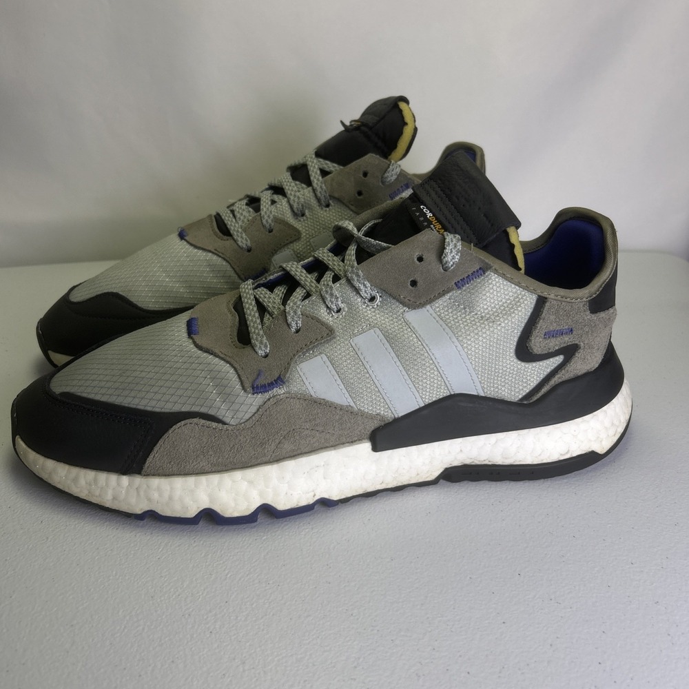 adidas Originals Nite Jogger Grey Power Blue Boost Men's Size 13 EG2715